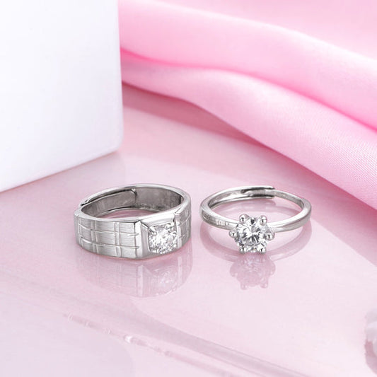 Lovers Special His and Her Couple Rings  🎀💍 Adjustable