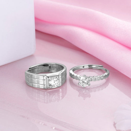His and Her Couple Rings  🎀💍 Adjustable